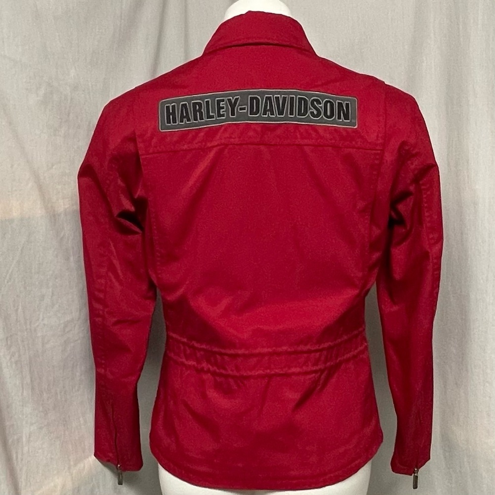 Harley Davidson HD Women's Riding Gear Soft Shell Jacket Red 97026 03VW Small - Picture 10 of 16